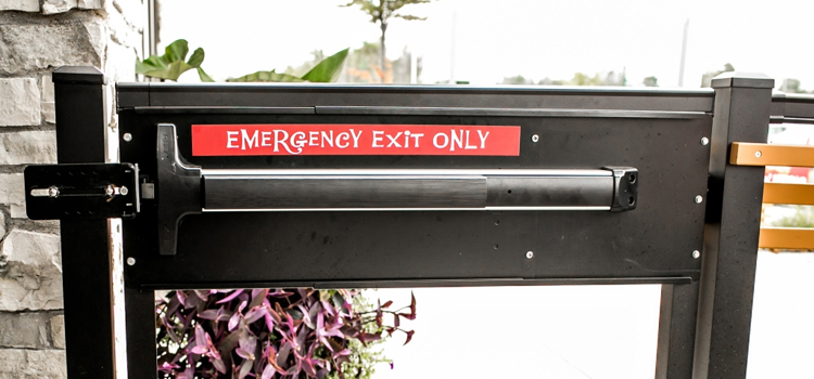 emergency push bar installation in Dinuba