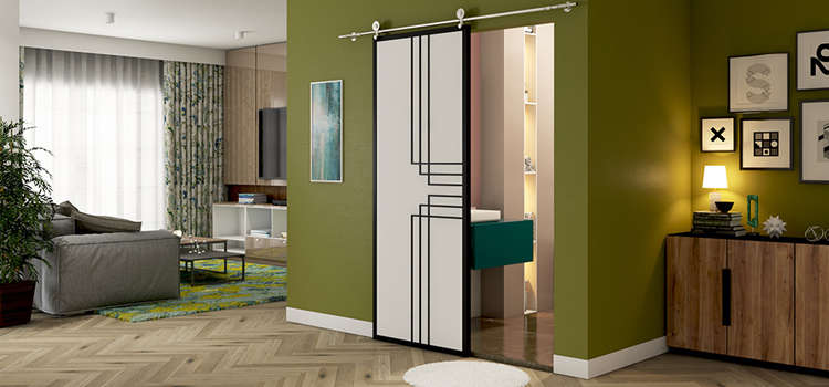 sliding bathroom door installation in Dinuba